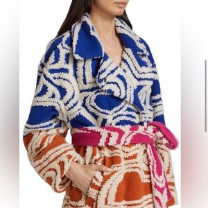 NWT FARM Rio Multicolored Wild Hearts
Fleece Coat